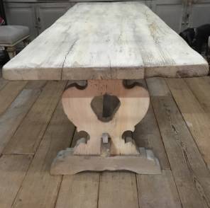 Italian Early 20th Century Bleached Oak Dining Table